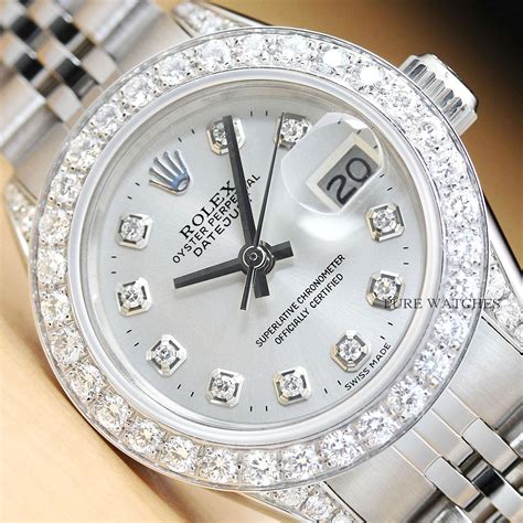 rolex model datejust with 10 diamonds